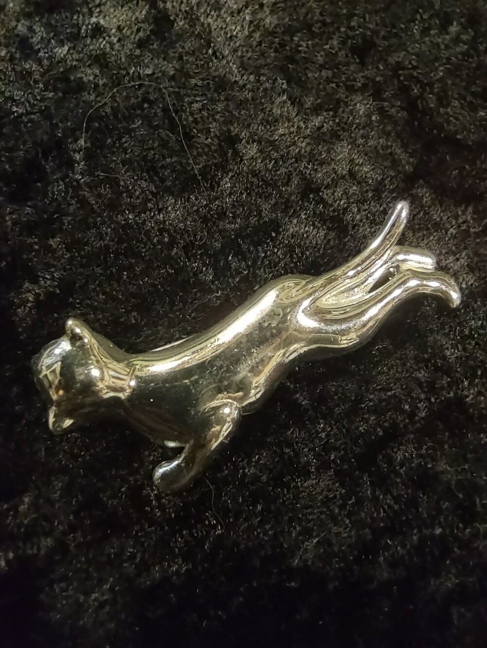 Vintage Silver Toned Danecraft Kitty Cat Figural Pin
